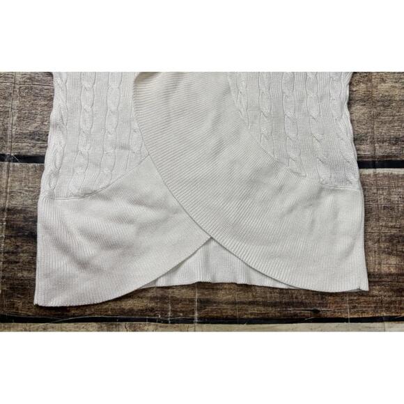 Lauren Ralph Lauren Cardigan Sweater Womens Medium Cable Knit Open Shawl - Picture 7 of 15